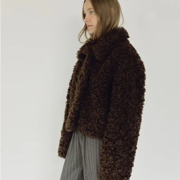 The Faux Fur Coat, Espresso by Boheme Goods - Picture 4 of 12